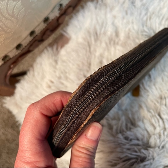 FENDI Tobacco Zucca Coated Canvas Zip Around Wallet - Picture 4 of 12